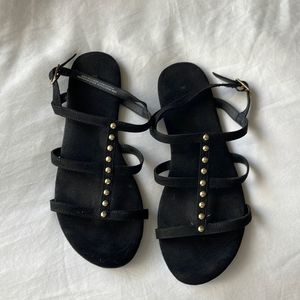 Black Suede H&M studded sandals